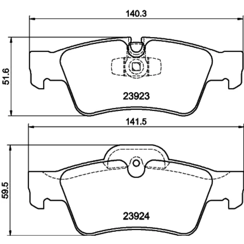 Sada brzdových platničiek kotúčovej brzdy 8DB 355 011-421 /HELLA/ - obr. 3