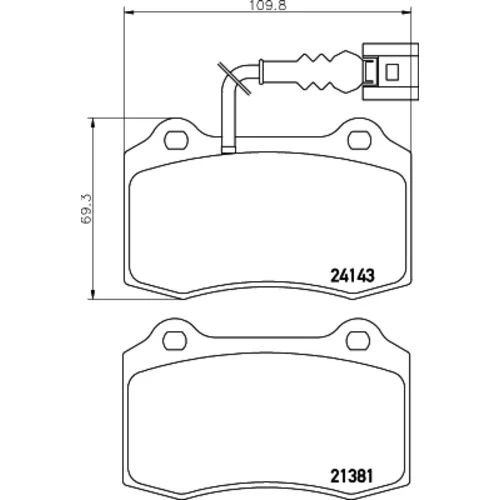 Sada brzdových platničiek kotúčovej brzdy 8DB 355 011-741 /HELLA/ - obr. 3