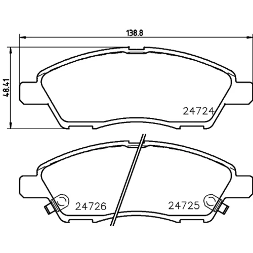 Sada brzdových platničiek kotúčovej brzdy 8DB 355 014-071 /HELLA/ - obr. 3