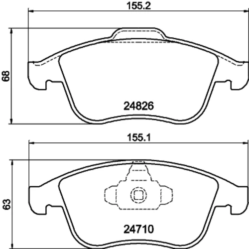 Sada brzdových platničiek kotúčovej brzdy 8DB 355 014-591 /HELLA/ - obr. 3