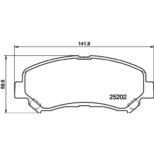Sada brzdových platničiek kotúčovej brzdy 8DB 355 015-911 /HELLA/ - obr. 3
