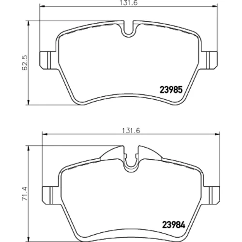 Sada brzdových platničiek kotúčovej brzdy 8DB 355 016-041 /HELLA/ - obr. 3