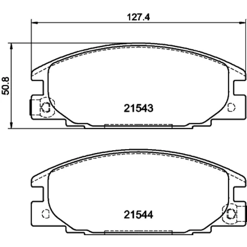 Sada brzdových platničiek kotúčovej brzdy 8DB 355 016-341 /HELLA/ - obr. 3