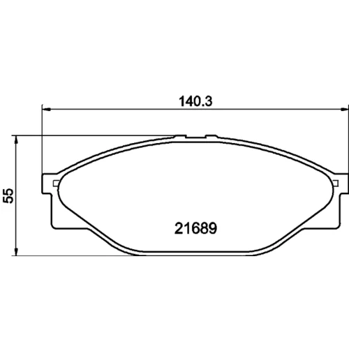 Sada brzdových platničiek kotúčovej brzdy 8DB 355 016-411 /HELLA/ - obr. 3