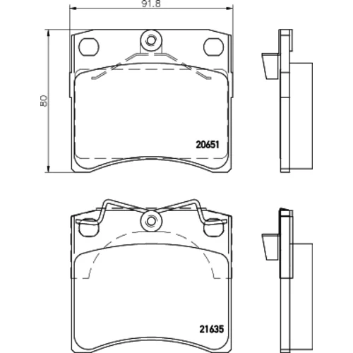 Sada brzdových platničiek kotúčovej brzdy 8DB 355 018-381 /HELLA/ - obr. 3