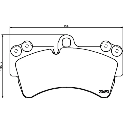 Sada brzdových platničiek kotúčovej brzdy 8DB 355 018-691 /HELLA/ - obr. 3