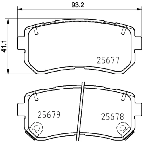 Sada brzdových platničiek kotúčovej brzdy 8DB 355 020-851 /HELLA/ - obr. 3