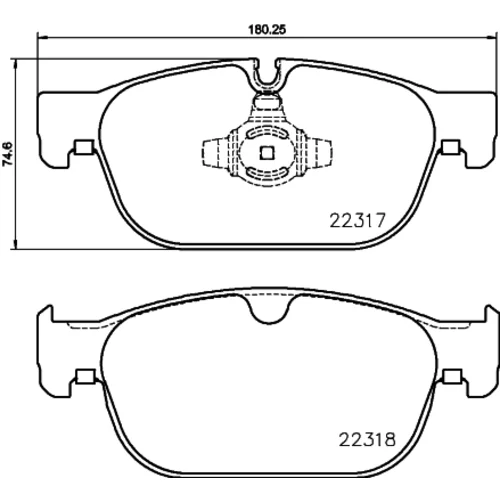 Sada brzdových platničiek kotúčovej brzdy 8DB 355 024-801 /HELLA/ - obr. 3