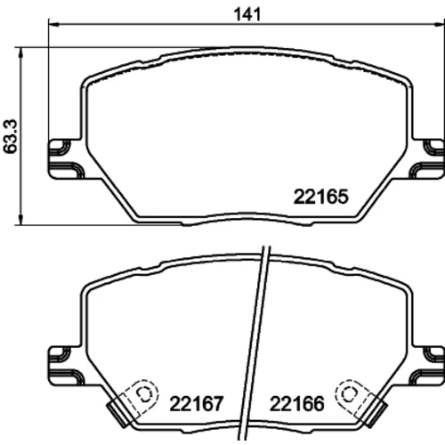 Sada brzdových platničiek kotúčovej brzdy HELLA 8DB 355 025-901