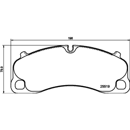 Sada brzdových platničiek kotúčovej brzdy 8DB 355 039-991 /HELLA/ - obr. 3