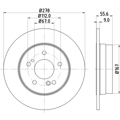 Brzdový kotúč 8DD 355 101-011 /HELLA/ - obr. 3