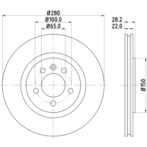 Brzdový kotúč 8DD 355 102-741 /HELLA/ - obr. 3