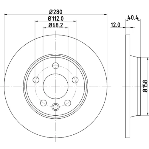 Brzdový kotúč 8DD 355 105-611 /HELLA/ - obr. 3
