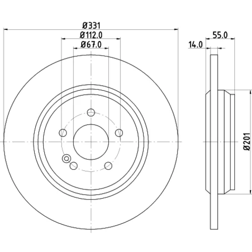 Brzdový kotúč 8DD 355 107-241 /HELLA/ - obr. 3