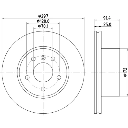 Brzdový kotúč 8DD 355 110-811 /HELLA/ - obr. 3