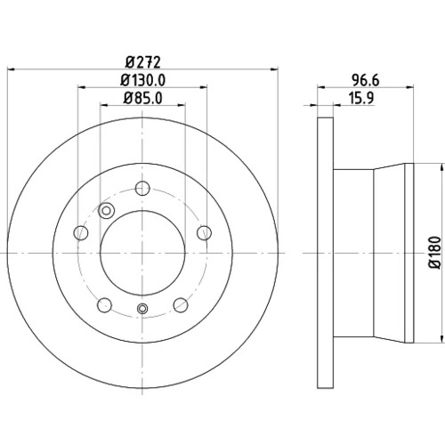 Brzdový kotúč 8DD 355 111-901 /HELLA/ - obr. 3