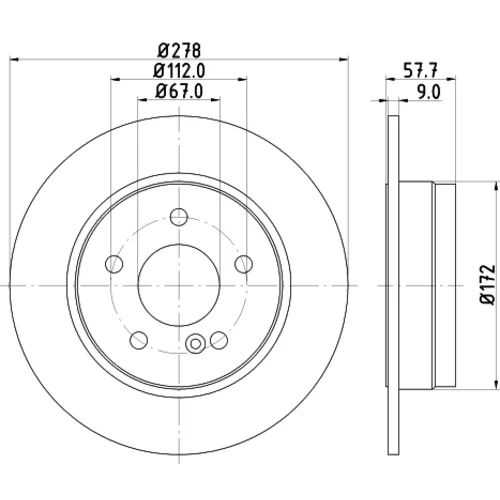 Brzdový kotúč 8DD 355 114-181 /HELLA/ - obr. 3
