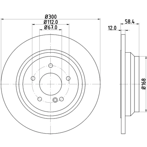 Brzdový kotúč 8DD 355 115-411 /HELLA/ - obr. 3