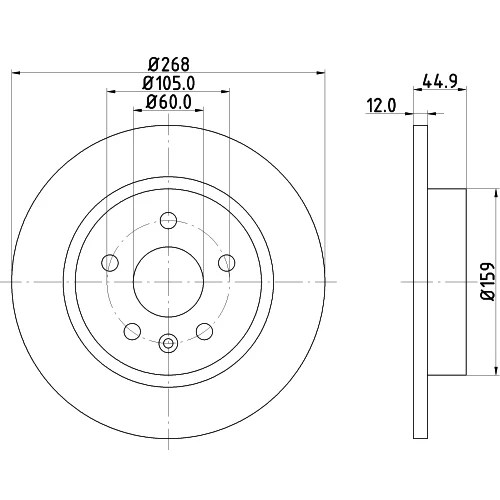 Brzdový kotúč 8DD 355 116-581 /HELLA/ - obr. 3