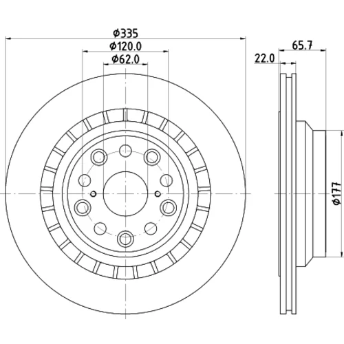 Brzdový kotúč 8DD 355 116-941 /HELLA/ - obr. 3
