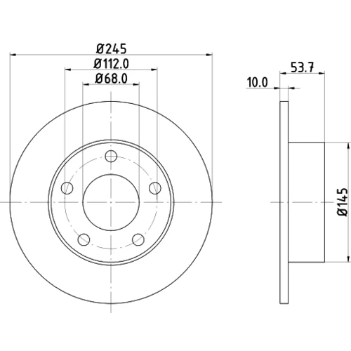 Brzdový kotúč 8DD 355 118-581 /HELLA/ - obr. 3