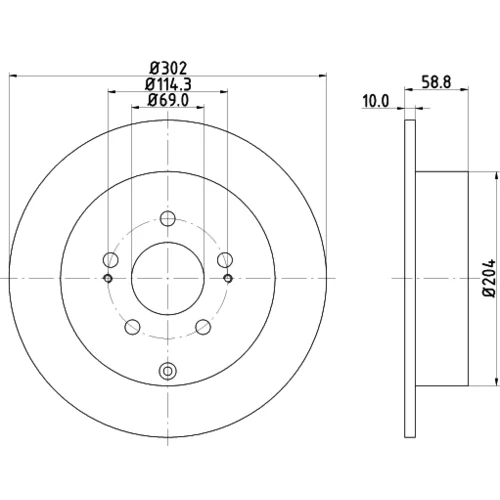 Brzdový kotúč 8DD 355 118-801 /HELLA/ - obr. 3