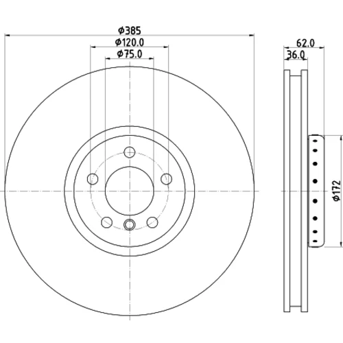 Brzdový kotúč 8DD 355 120-731 /HELLA/ - obr. 3