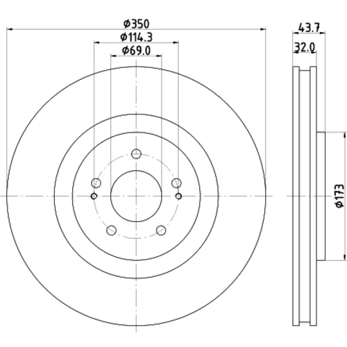 Brzdový kotúč 8DD 355 122-321 /HELLA/ - obr. 3