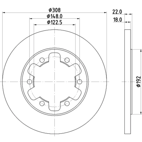 Brzdový kotúč 8DD 355 122-831 /HELLA/ - obr. 3