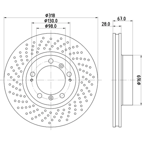 Brzdový kotúč 8DD 355 127-511 /HELLA/ - obr. 3