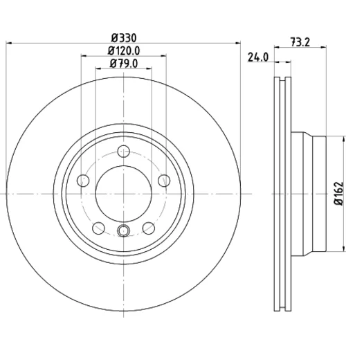 Brzdový kotúč 8DD 355 129-651 /HELLA/ - obr. 3