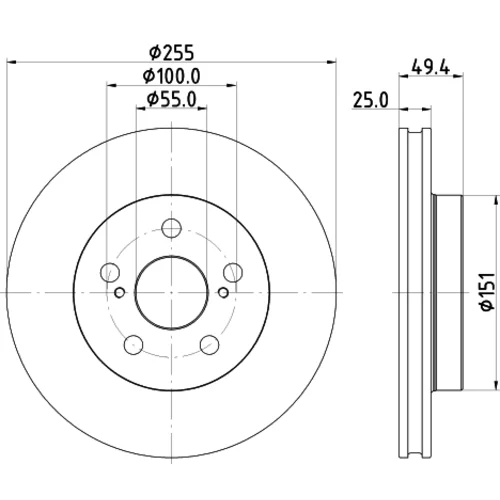 Brzdový kotúč 8DD 355 131-911 /HELLA/ - obr. 3