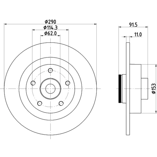Brzdový kotúč 8DD 355 133-651 /HELLA/ - obr. 3