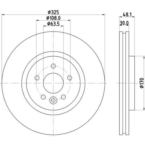 Brzdový kotúč 8DD 355 133-841 /HELLA/ - obr. 3