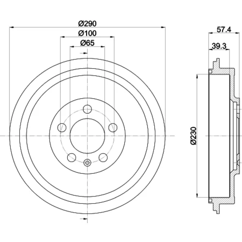 Brzdový bubon 8DT 355 300-421 /HELLA/ - obr. 3