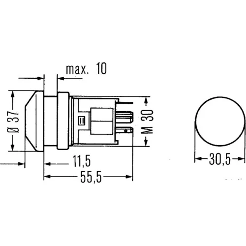 Vypínač výstražných smeroviek 6HF 003 916-011 /HELLA/ - obr. 1