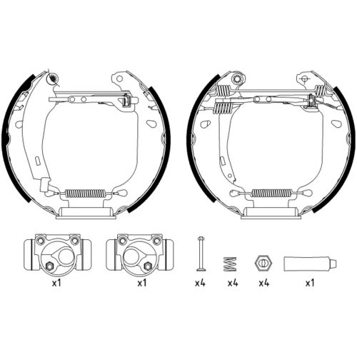 Sada brzdových čeľustí 8DB 355 003-971 /HELLA/ - obr. 1