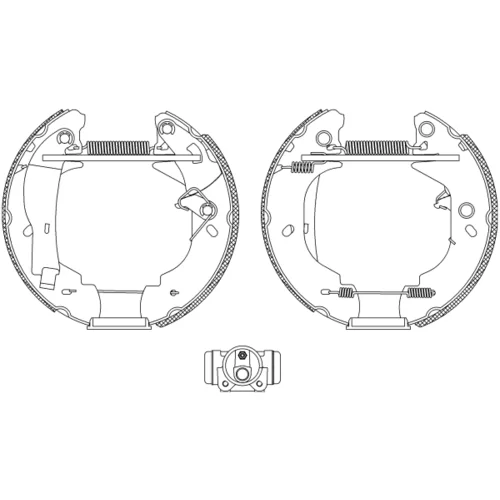 Sada brzdových čeľustí 8DB 355 004-121 /HELLA/ - obr. 1