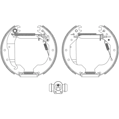 Sada brzdových čeľustí 8DB 355 004-301 /HELLA/ - obr. 1
