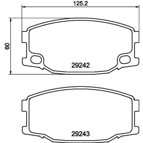Sada brzdových platničiek kotúčovej brzdy 8DB 355 005-571 /HELLA/ - obr. 3