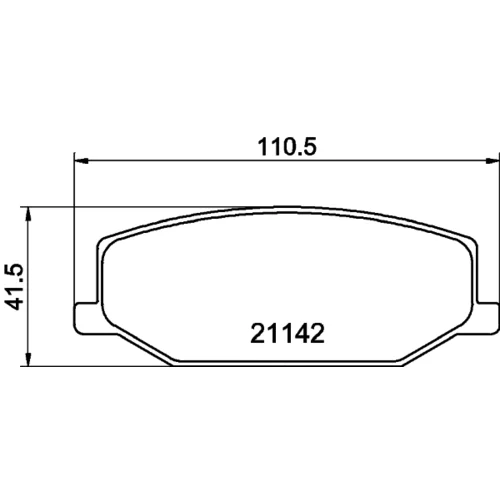 Sada brzdových platničiek kotúčovej brzdy 8DB 355 006-161 /HELLA/ - obr. 3