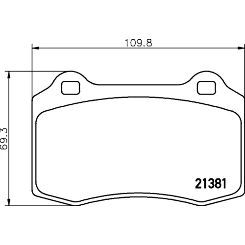 Sada brzdových platničiek kotúčovej brzdy 8DB 355 006-591 /HELLA/ - obr. 3