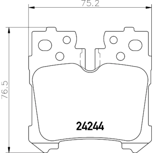 Sada brzdových platničiek kotúčovej brzdy 8DB 355 006-651 /HELLA/ - obr. 3