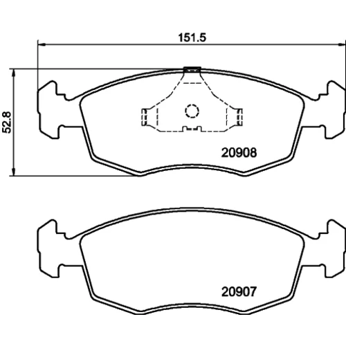 Sada brzdových platničiek kotúčovej brzdy 8DB 355 007-331 /HELLA/ - obr. 3