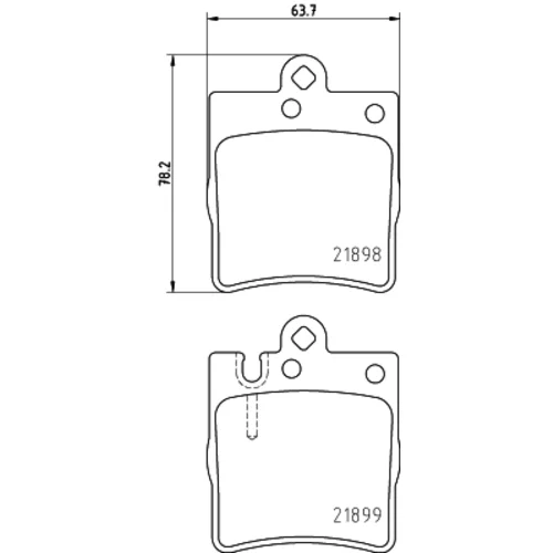Sada brzdových platničiek kotúčovej brzdy 8DB 355 008-451 /HELLA/ - obr. 3