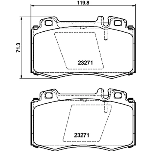 Sada brzdových platničiek kotúčovej brzdy 8DB 355 008-691 /HELLA/ - obr. 3