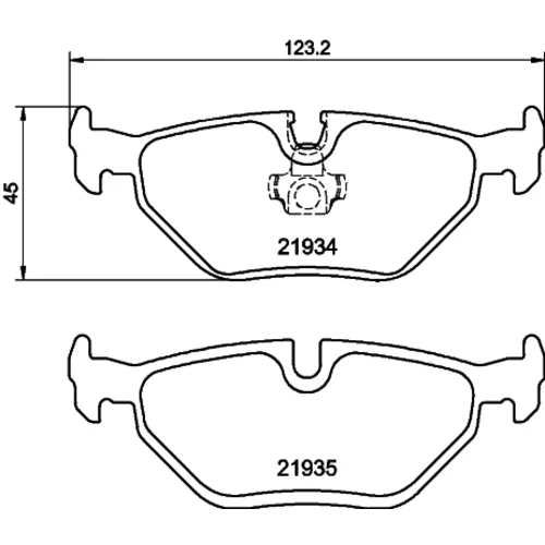 Sada brzdových platničiek kotúčovej brzdy 8DB 355 009-051 /HELLA/ - obr. 3