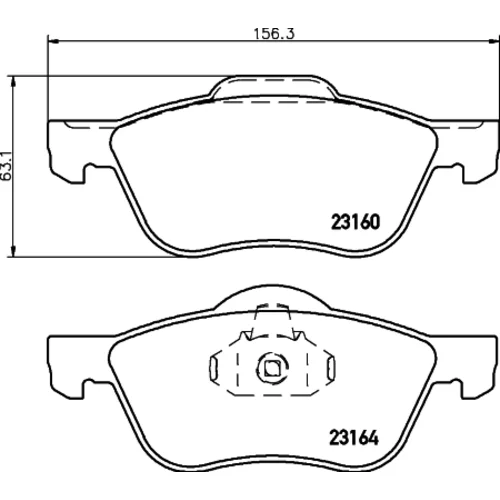 Sada brzdových platničiek kotúčovej brzdy 8DB 355 010-911 /HELLA/ - obr. 3