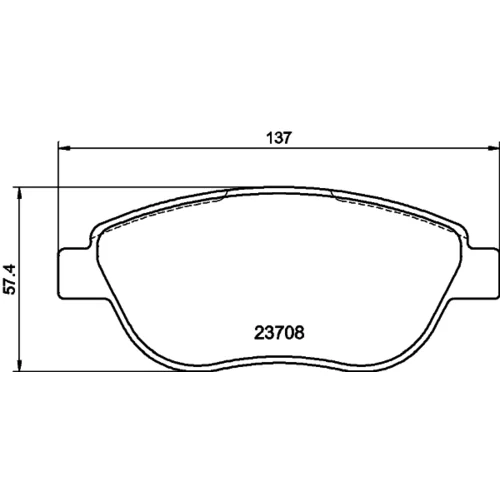 Sada brzdových platničiek kotúčovej brzdy 8DB 355 011-331 /HELLA/ - obr. 3