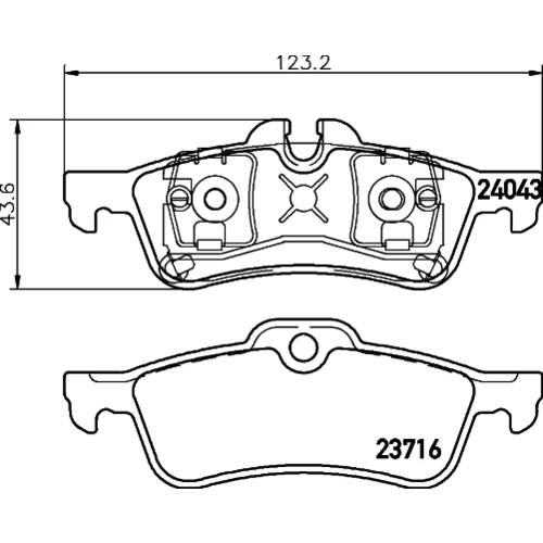 Sada brzdových platničiek kotúčovej brzdy 8DB 355 011-351 /HELLA/ - obr. 3